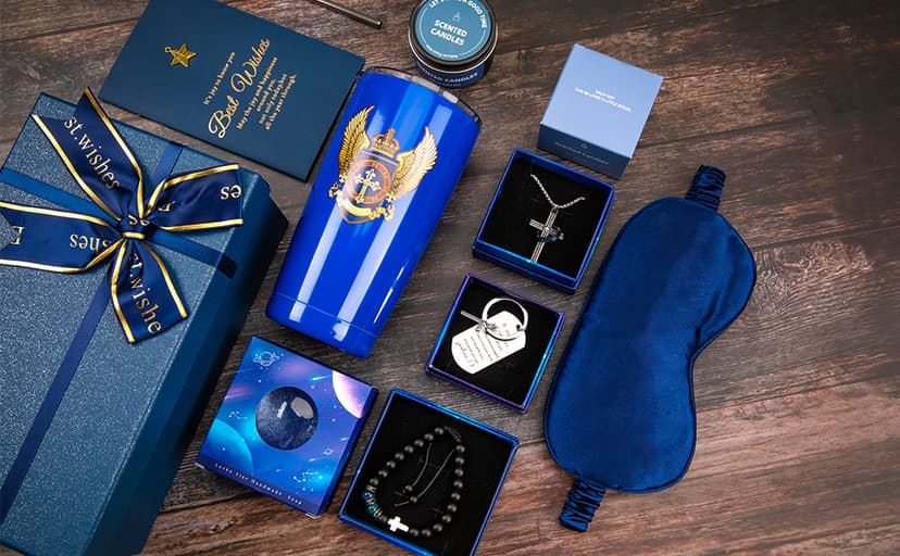 Birthday Gifts for Men,Blue Man Premium Gifts Basket Ideas Set for Him,Men's Birthday Gift Box Presents for Dad,Husband,Brother,Son, Boyfriend,Male Friend,Coworker Christmas Gift Retirement Gifts Box