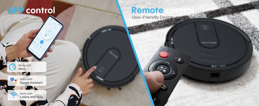 Bagotte Robot Vacuum and Mop Combo,5000Pa Robotic Vacuum with Schedule,4 in 1 Robotic Vacuum Cleaner, Quiet Slim,Self-Charging,Wi-Fi/Voice/App,Perfect for Pet/Hard Floors,/Carpet