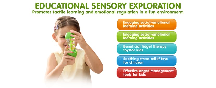 JOYIN 4-Pack Fidget Tubes for Kids, Sensory Tubes, Stress Relief Toy, Speech Therapy, Calming Toys for Children with Autism, Calm Down Corner Classroom Supplies, Christmas School Gifts for Toddlers