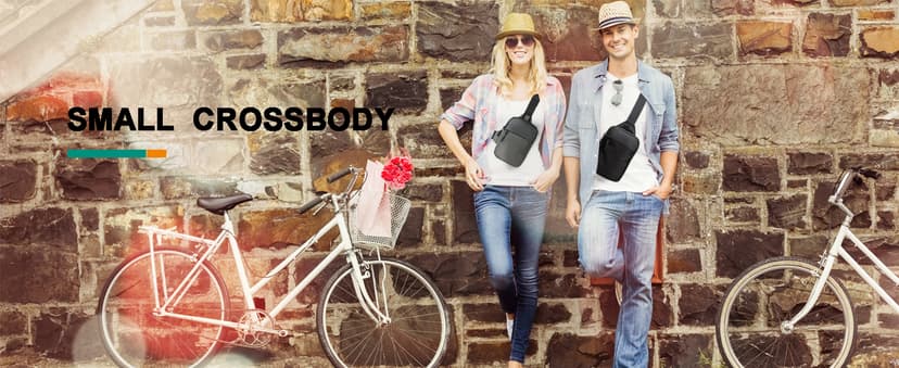 higouta Mini Sling Bag for Men Women, Small Crossbody Casual Utility Chest Phone Bag for Travel Workout