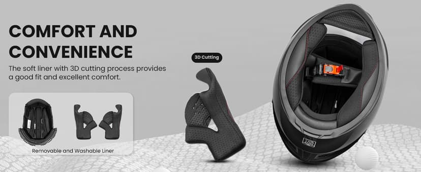 ILM Motorcycle Helmets Full Face for Men Women Cascos para Motos Powersports Motorbike Street Racing DOT Model MF566