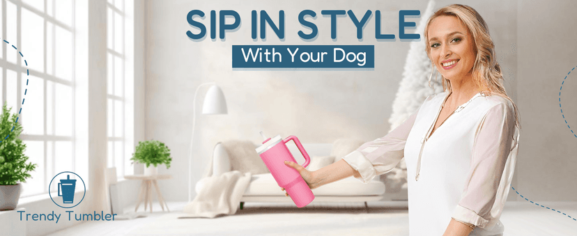 Pup Cup Tumbler Dog Toy – Birthday Dog Toy, Funny Squeaky Plush Puppy Gift, Cute Birthday Present (Pink Peach Dust)