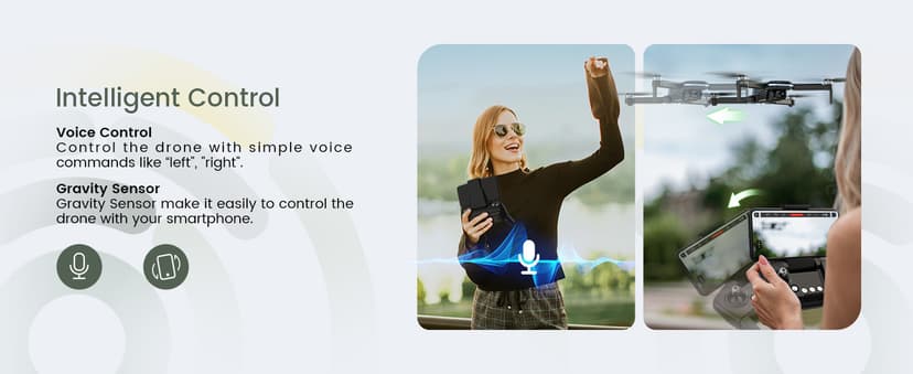Holy Stone FPV Drone with 1080P HD Camera for Beginner Adults and Kids, HS280D Foldable RC Quadcopter with Brushless Motor, Optical Flow, Tap Fly, Voice Control, Gesture Selfie, 2 Modular Batteries