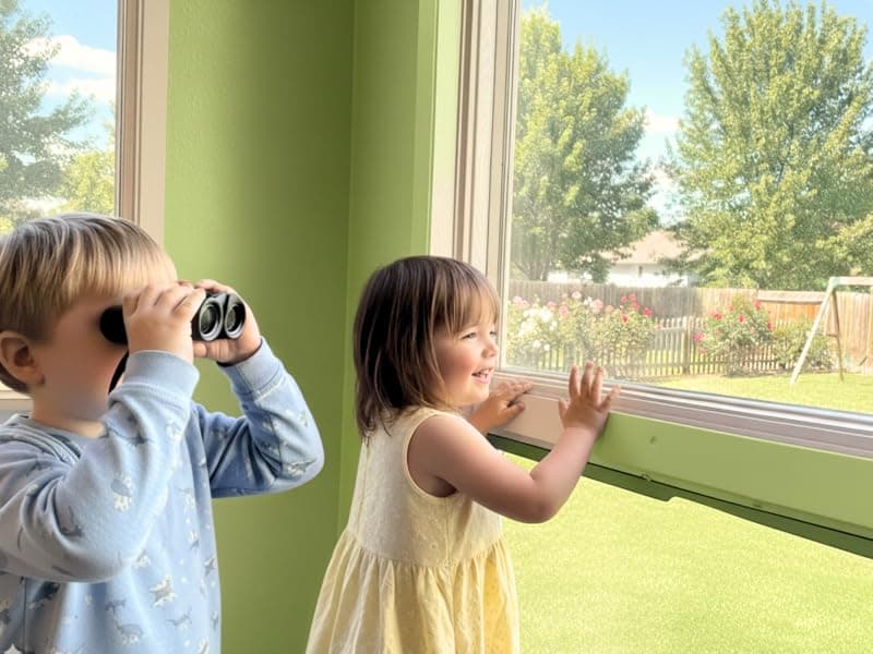 Hontry Binoculars for Adults and Kids, 10x25 Compact Binoculars for Bird Watching, Theater and Concerts, Hunting and Sport Games