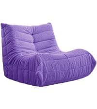 Bean Bag Chair Big Sofa Beanbag Chair for Adults Fireside Chair Bean Bag Lounger with Memory Foam Filled for Home,Apartment or Gaming Venue(Grey Plush Single)