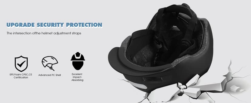 Bike Helmet, Shinmax Adult Cycling Helmet with USB Rechargeable LED Front and Back Light Bicycle Helmets for Men Women