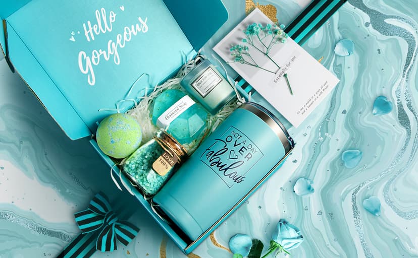 Birthday Gifts for Women, Relaxing Spa Gift Basket Set, Unique Gift Ideas for Women, Mother's Day Gifts for Mom Sister Best Friend Wife, Employee Teacher Nurse Appreciation Gifts