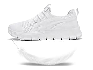 DLWKIPV Women's Running Shoes Lightweight Walking Sneakers Tennis Athletic Lace Up Gym Casual Fashion Fitness Sports Soft Sole Mesh Workout Comfortable