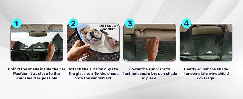 GENANY Hunting Car Sun Shade for Car SUV Truck (55x30 inches), Deer Skull Sun Shade Windshield, Shades for Front Windows, Protector Blocks UV, Car Decor