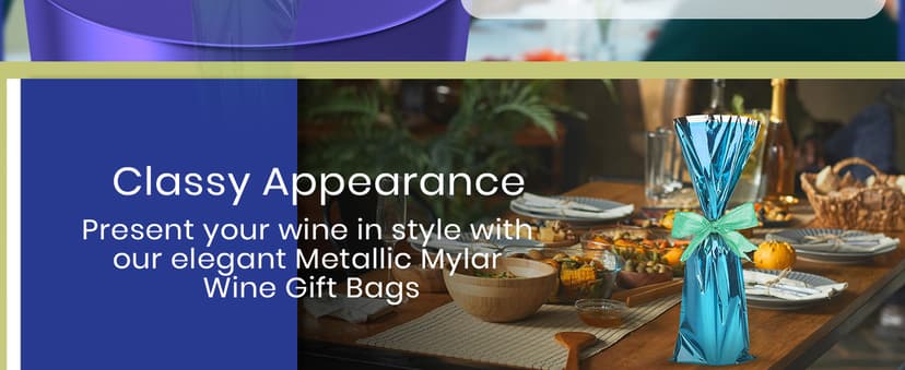 MT Products Metallic Mylar Wine Red Gift Bags for Bottles Sparkle Look - Great for a Wine Pull - (25 Pieces) (Ribbon and Rope Not Included)