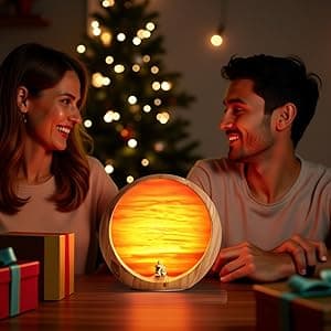 mamre Golden Sunset Lamp Gifts Idea Anniversary Valentine’s Birthday Mother's Day Gifts Home Decoration Unique Table Lamp Gift