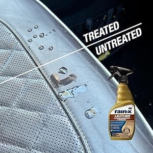 Rain-X 620236SRP Leather Cleaner Conditioner & Repellent for Car Interiors, Cleans + Repels while Moisturizing, Restores Leather to Natural, Fresh Scent without Residue 16 Fl Oz.