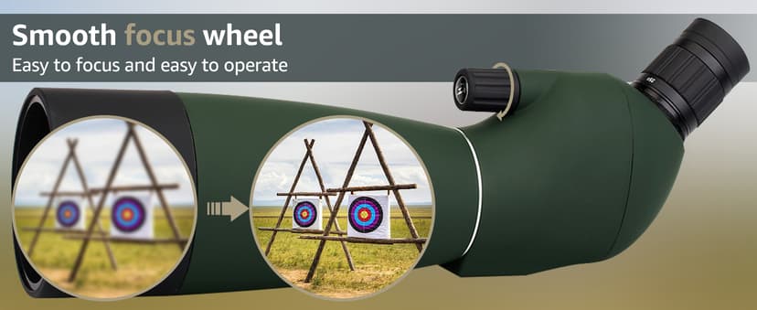 SVBONY SV28 Spotting Scopes with Tripod, Angled 25-75x70mm Spotter Scope with Phone Adapter, Waterproof Fogproof Spotting Scope for Bird Watching, Target Shooting, Wildlife Viewing