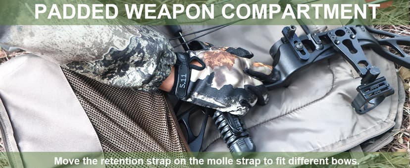 Hunting Backpacks for Men,Saddle Hunting Bag with Bow Holder, Large Compound Bow Hunting Backpack & Duffle Bags