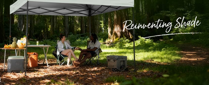 CROWN SHADES 10x10 Pop Up Canopy Tent - Patented Center Lock One Push Instant Outdoor Canopy Beach Tent with STO-N-Go Bag 8 Stakes & 4 Sand Bags,Black