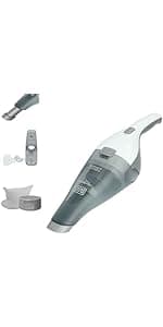 BLACK+DECKER dust buster Handheld Vacuum Cordless, Pet Hair Vacuum, Portable for Home and Car with Pet Brush, Rechargeable, Powerful Suction, Washable Bowl Filter,furbuster AdvancedClean (HHVK515JP07)