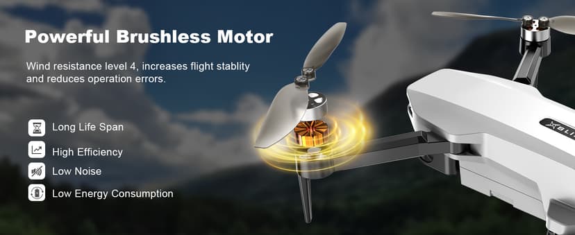GPS Drone with Camera for Adults, 2K HD GPS Drones with Auto Return, Follow Me, Circle Fly, Waypoint Fly, Optical Flow, Brushless Motor, Foldable 5G Transmission FPV Quadcopter