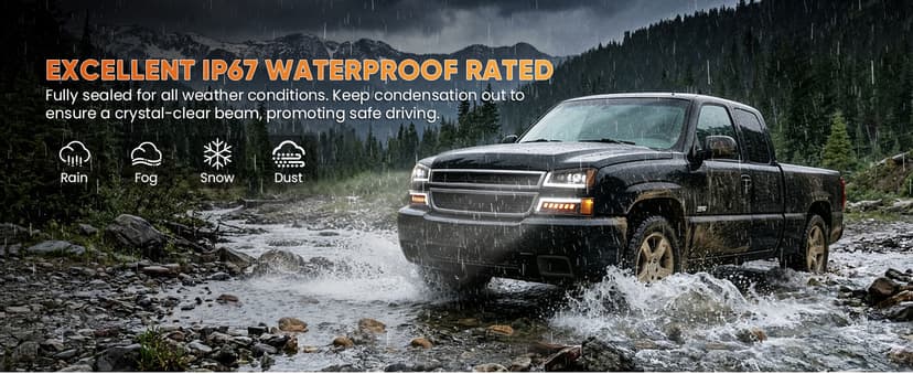Z-OFFROAD LED Headlights Assembly DOT Approved with DRL Turn Signal Hi/Low Sealed Beam Side Marker Compatible with 2003-2006 Chevy Silverado Avalanche