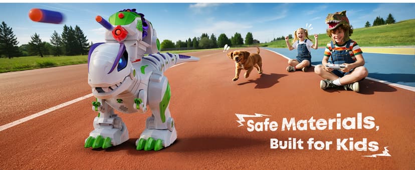 Programmable, Walking, Roaring, LED Eyes and Shooting, Interactive Gifts for Boys & Girls Age 3 4 5 6 7 8 Ruko 8809 Dinosaur Toys for Kids, Large Rechargeable RC T-Rex, Green B0FLD5QB87