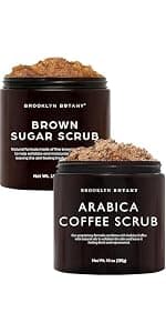 Moisturizing & Exfoliating Face, Foot & Hand Scrub, Natural Softening Formula for Smoother, Softer & More Even Complexion Brooklyn Botany Arabica Coffee Body Scrub - 10 oz B07GQ4W15V