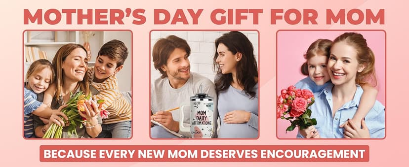 Mom Daily Affirmations Tumbler 40Oz – Gifts for Mom's Birthday, Mother's Day, Expecting Moms Present, Momma Gifts from Daughters, Sons, Kids, Inspirational Mama Mug, Mommy Coffee Cup
