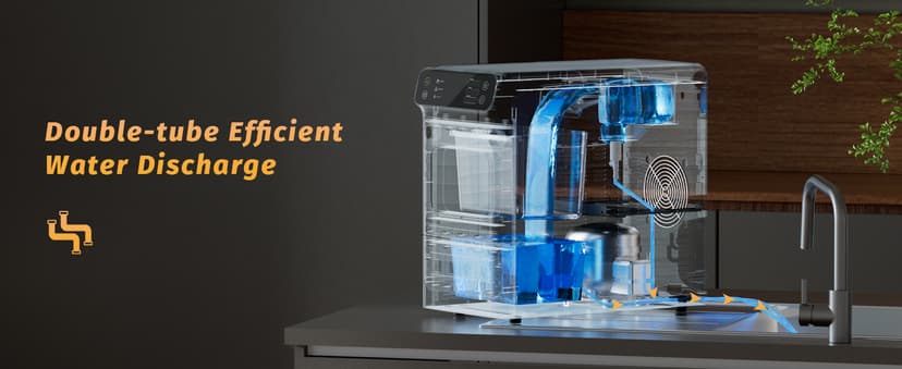 INOVIVA Nugget Ice Maker, 40 lbs/24H Soft & Chewable Nugget Ice Machine with 1.2-Gallon Tank, Automatic Water Refill, Preset Timer & Self-Cleaning, Countertop Pellet Ice Maker for Home & Kitchen
