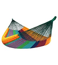 Sunnydaze Outdoor Hammock Chair Swing for Reading - Hanging Hammock Swing for Indoor or Patio - 300lb Capacity - Caribbean XL - Tan