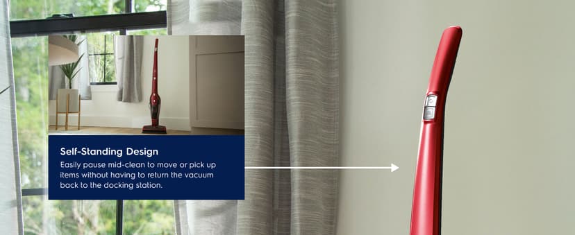 Electrolux Ergorapido Pet Cordless 2-in-1 Vacuum Cleaner with Motorized Pet Nozzle for Easy Pet Hair Removal, 48-Minute Run Time, 2 Power Modes, Chili Red