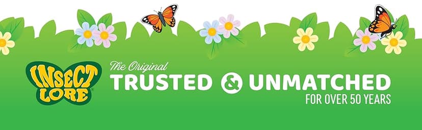 Insect Lore Butterfly Garden Kit – 10 Live Caterpillars, Habitat, STEM Journal, 2 Chrys-a-lid Holding Logs & Feeder – Grow & Release Painted Lady Butterflies – Educational Science Toy