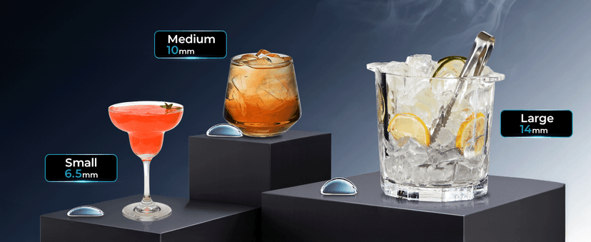 EUHOMY LunaArc Crescent Ice Maker Countertop, 16Pcs Ready in 12Mins, 1600Pcs/Day, Auto Deep Cleaning, Timer, Adjustable Ice Thickness, Portable Ice Cube Maker for Whiskey/Coffee/Soft Drinks