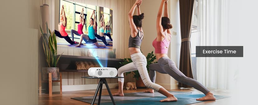 Projector, Native 1080P Full HD Bluetooth Projector with Speaker, Outdoor Portable Movie Mini Projector Compatible with Laptop, Smartphone, TV Stick, Xbox, PS5