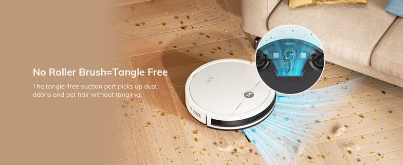 ILIFE V2 Robot Vacuum Cleaner, Tangle-Free Suction, 120 Mins Runtime, Slim, Self-Charging Robotic Vacuum Cleaner, Ideal for Pet Hair and Hard Floors