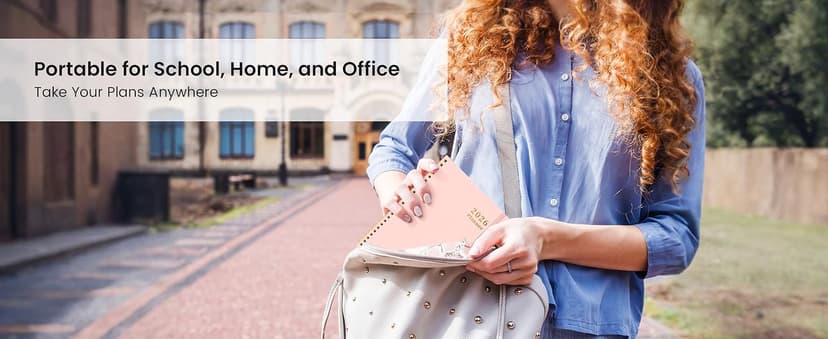 2026 Planner, Weekly and Monthly Calendar Planner, January 2026 - December 2026, Hardcover 2026 Calendar Book with Tabs For Women & Men, Inner Pocket, Spiral Bound, Perfect for Office Home School Supplies - A5 (6.3" x 8.5"), Pink