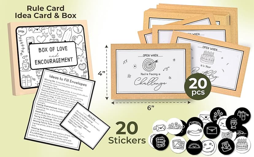 Open When Envelopes For College Student - High School Graduation Gift Card Book 2025, Open When Letters For Boyfriend, Colleges Survival Kit Going To College Gifts For Her, Him, Daughter