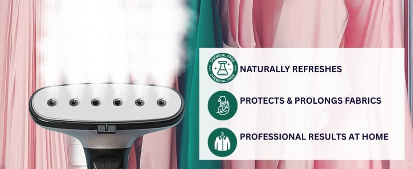 SALAV Heavy Duty Commercial Full-Size Garment Steamer with Foot Pedals and Extra Large 3L (101.5 oz) Water Tank, 1800 watts of Poweful Steam (Navy)