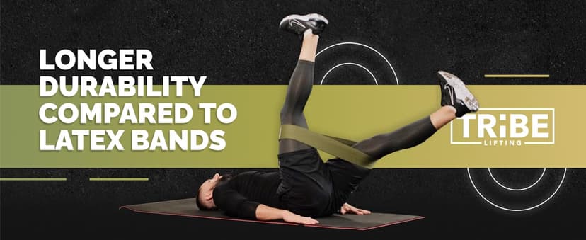 Tribe Lifting Fabric Resistance Bands for Legs - Workout Bands Resistance Bands for Men and Women - Booty Bands for Working Out - Exercise Bands Resistance Bands Set - Elastic Bands for Exercise