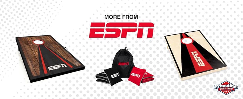 ESPN Dart Board Includes 6 Steel Tip Darts, Bristle Dartboard with Radial Spider Wire and Staple Free Bullseye, Ideal Gifts for Men