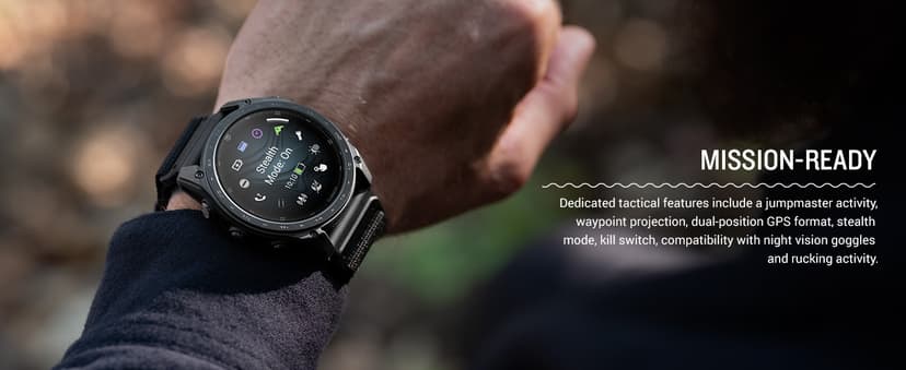 Garmin Tactix 8, 51mm Solar, Elite, Titanium Bezel, Sapphire Lens, Premium Tactical GPS Smartwatch, Includes Applied Ballistics Ultralight Elite Solver, 40M Dive Rating w/Wearable4U PowerBank Bundle