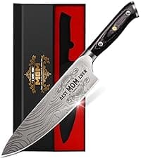 Anniversary Men Gifts for Him Husband, 8 inch Professional German Stainless Steel Chef Knife, Engraved Best Husband Ever Knife Gift, Christmas Anniversary Birthday Gifts for Men Husband
