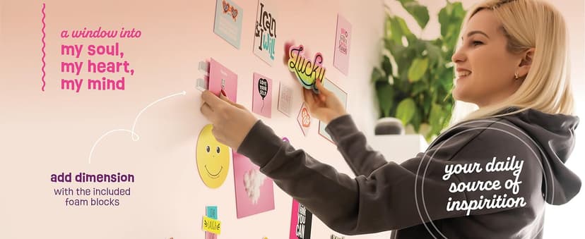 Pretty Me Wall Collage Kit for Teen & Tween Girls - Arts Craft Gift Ideas for Age 11, 12,13, 14, 15, 16 Year Old Girl - Birthday Gifts and Stuff for Teenage Bedroom Decor - Teens Creative Crafts Kits