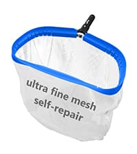 Upgraded Full Double Layer Pool Net Rake,17.5'' - Outer Heavy Duty Self-Repair Net & Inner Fine Mesh Net for Particle Debris, Above Ground & In-ground Swimming Pools, No Poles