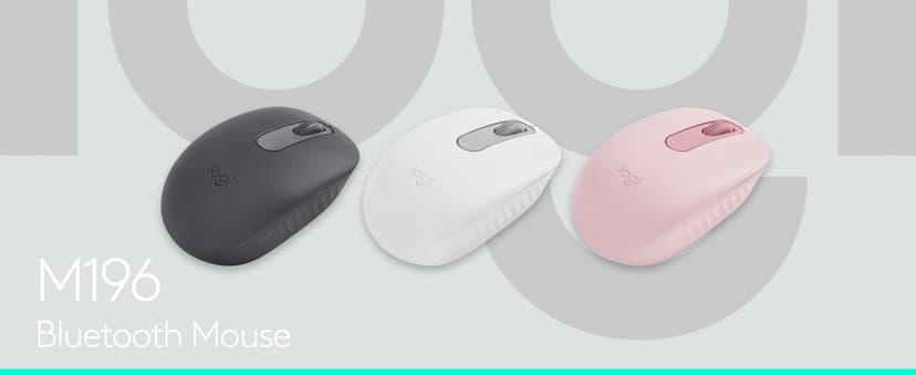 Logitech M196 Bluetooth Wireless Mouse, Compact and Portable Mouse for Laptops, Tablets and More, 12-Month Battery, Smooth Tracking, Compatible with PC and Mac, Windows and macOS - Graphite