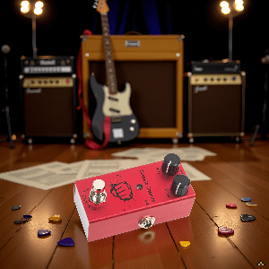 Classic Chorus Guitar Effects Pedal - Crisp 12-String Tone, True Bypass, Aluminum Body, DC 9V Power (Adapter Not Included)