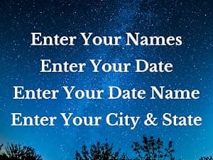 Custom Star Map for Anniversary - Premium Glossy Acrylic - The Night We Met Personalized Constellation Chart - High-Shine Plexiglass Night Sky - Romantic Gift for Her, Wife, Him or Husband - Framed Wall Art B0DH8LR3Z4