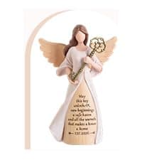 Handmade Resin with Gift-ready Package, Perfect Entryway Table Decor Symbolizing New Beginnings for Homeowner Women Friend Storieme Housewarming Angel Figurine, House Warming Gifts New Home B0G7Y6LMG4