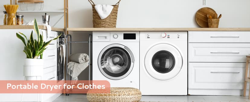 Euhomy Dryer, 3.5 Cu. Ft. 1500W Clothes Dryer, Stainless Steel Tumble Dryer with Exhaust Hose for Home, Apartment, Dorm, White