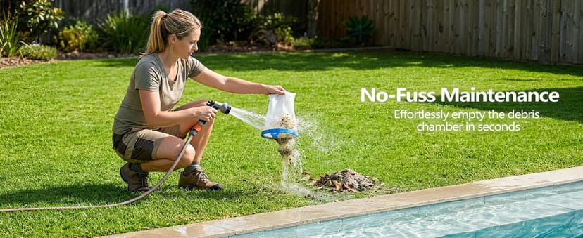LanOcean 2026 Newly Cordless Pool Vacuum for Inground Pool, Flow Adjustable, Transparent Brush Head–Visible Cleaning, 19 GPM Powerful Suction Handheld Pool Vacuum for Above Ground Pool, 70Mins Runtime