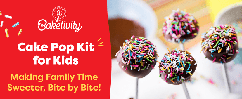 Bake 10–12 Treats with Decorating Supplies, Activity Book, and Simple Recipe Gift Idea for Boys and Girls Ages 4-12 Baketivity DIY Cake Pop Kids Baking Kit with Pre-Measured Ingredients B01L5XL49G