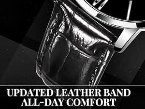 OLEVS Men’s Watches Waterproof Dress Minimalist Analog Quartz Stainless Steel Casual Men’s Wrist Watch with Day Date, Classic Luxury Elegant Roman Numerals Dial Big Face Relojes para Hombres