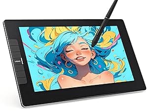 VEIKK VK1200V2 Drawing Tablet with Screen,11.6 Inch Full-Laminated Graphics Drawing Monitor,Upgraded 16384 Pressure Sensitivity, 2 Styluses, 120% sRGB,Graphics Tablet for PC Mac Linux Windows